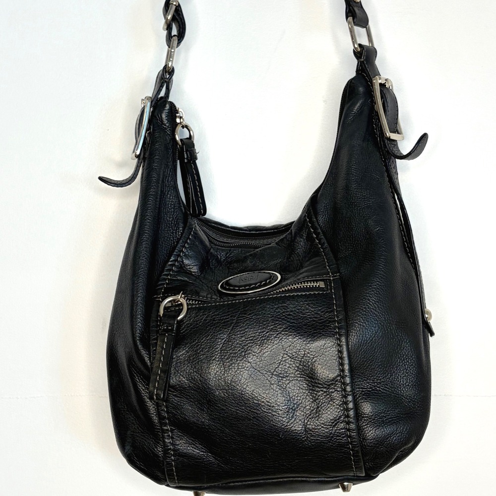 Giani Bernini Shoulder Bag Women Small Black Leather Hobo